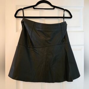 Black Leather Skirt, Gestuz, Size EU36